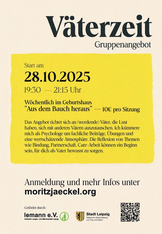 Flyer Väterzeit rückseite
